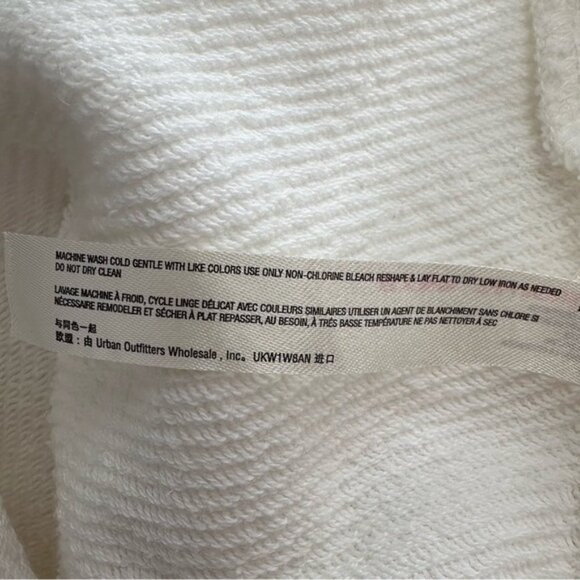 Free People Movement Sun and Done Sweatshirt in Ivory size Small Crochet Trim - Picture 14 of 14